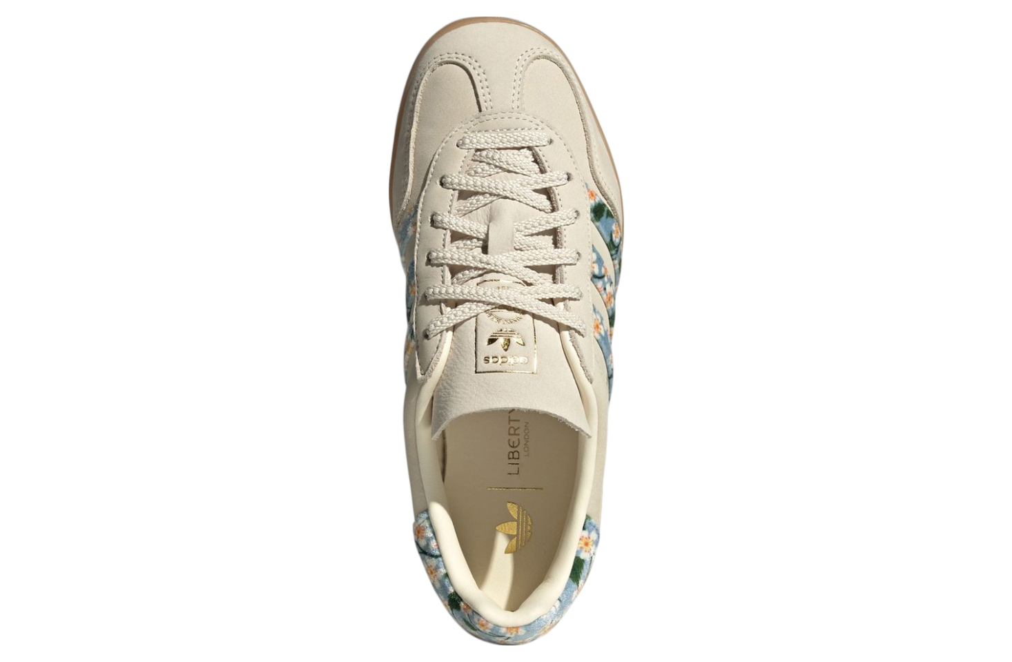 Liberty London X Adidas Gazelle Indoor Crew White / Gold Metallic