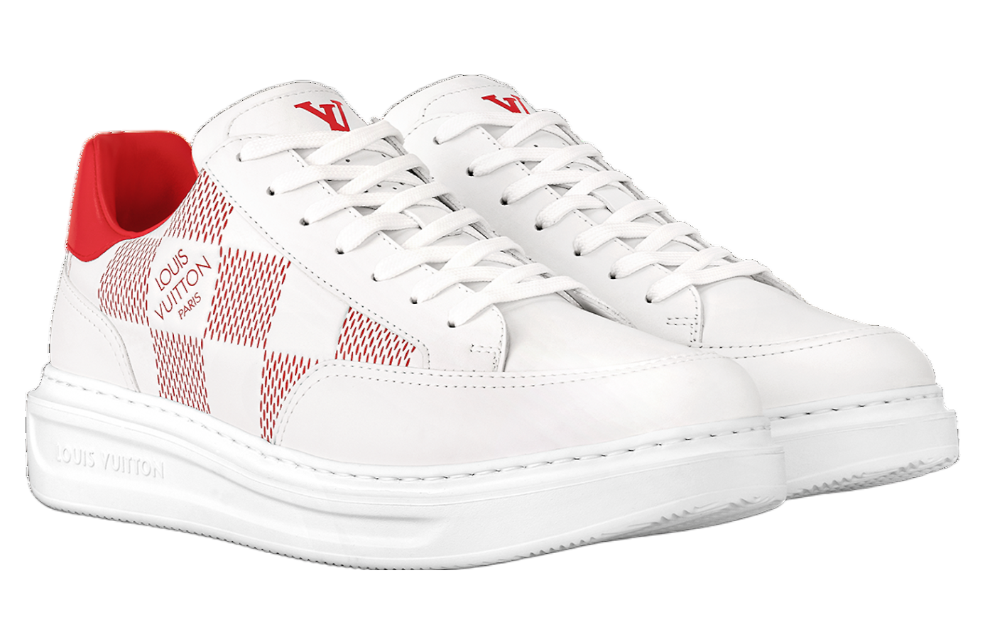 Louis Vuitton Beverly Hills White / Red Damier