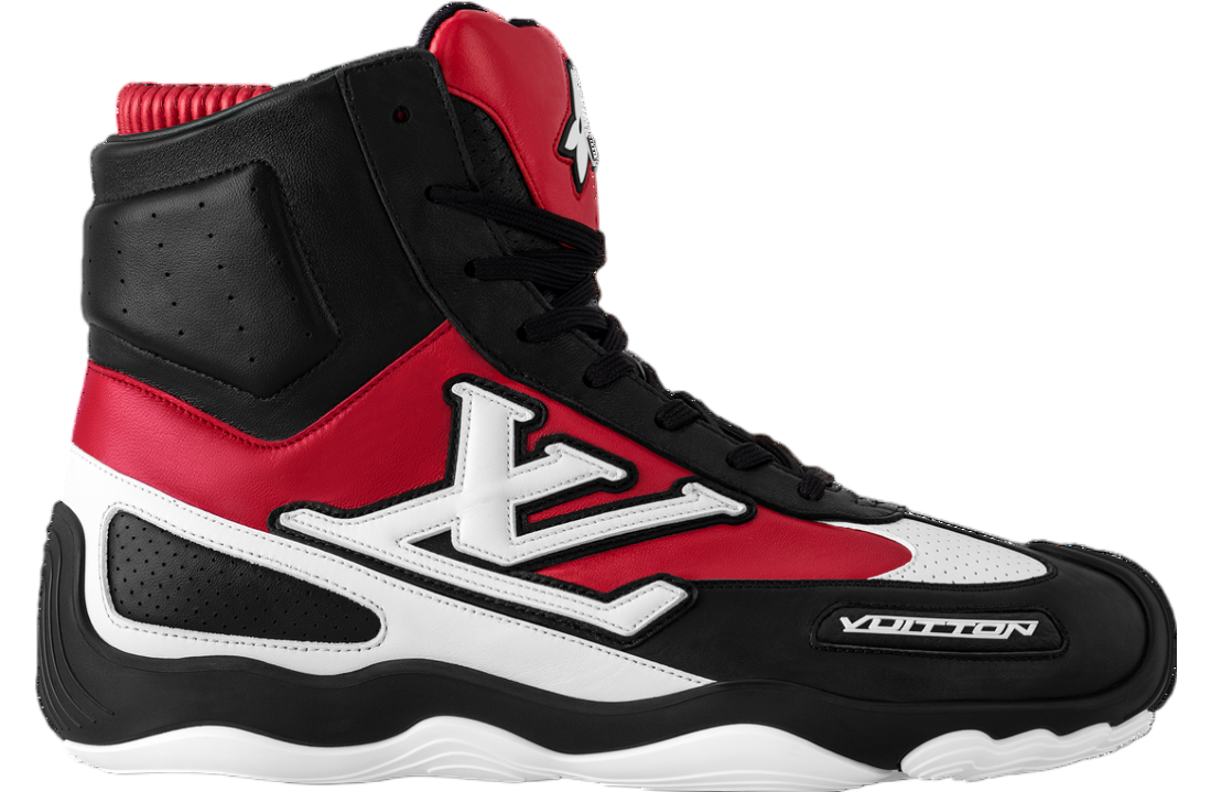 Louis Vuitton LV Footprint Racing High Top Red / White / Black