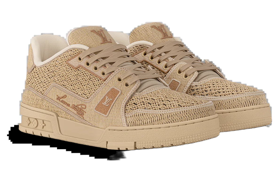 Louis Vuitton LV Trainer Beige Raffia