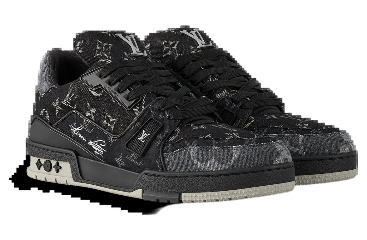 Louis Vuitton LV Trainer Black Monogram Denim