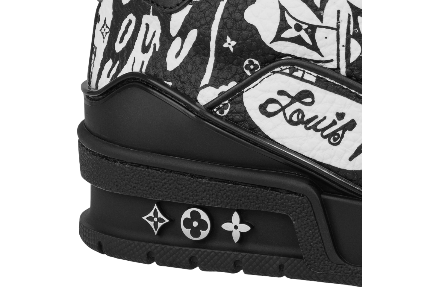 Louis Vuitton LV Trainer Black / White Graffiti #54