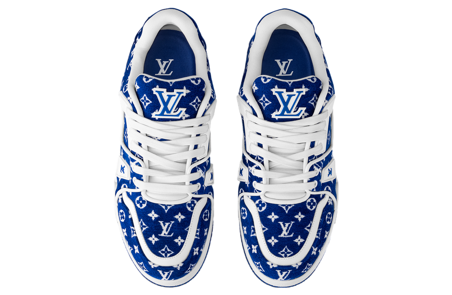 Louis Vuitton LV Trainer Blue Monogram Textile