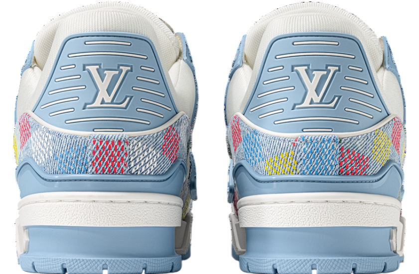 Louis Vuitton LV Trainer Blue with the Lvers Damier pattern