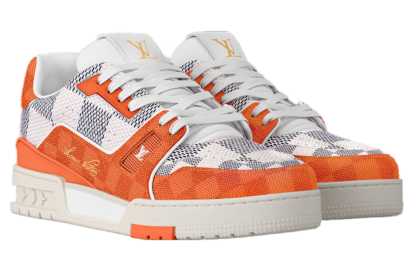 Louis Vuitton LV Trainer Damier White Orange