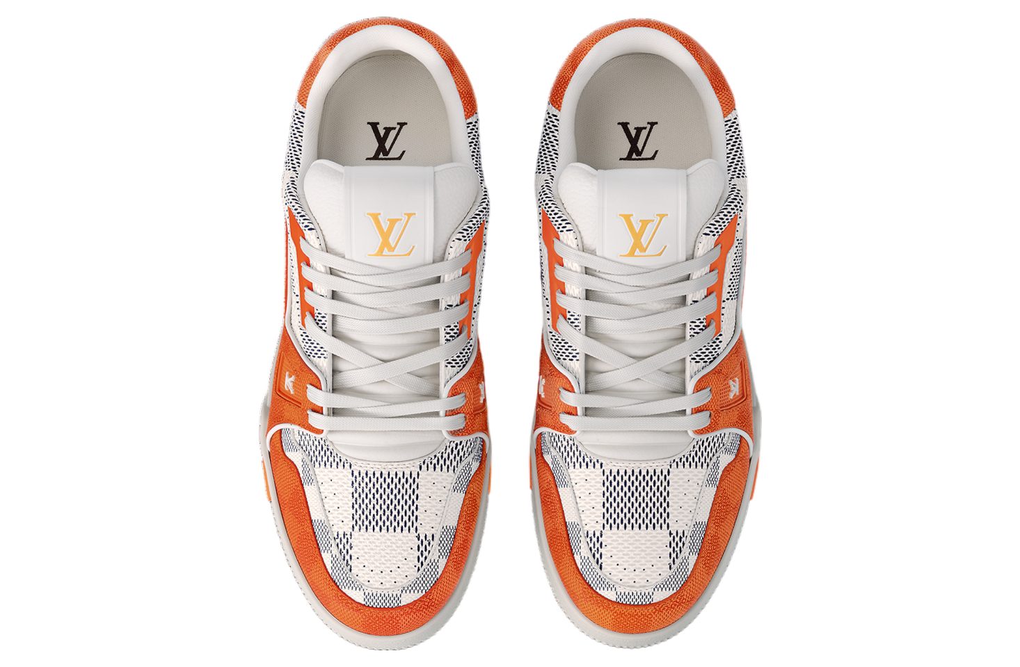 Louis Vuitton LV Trainer Damier White Orange