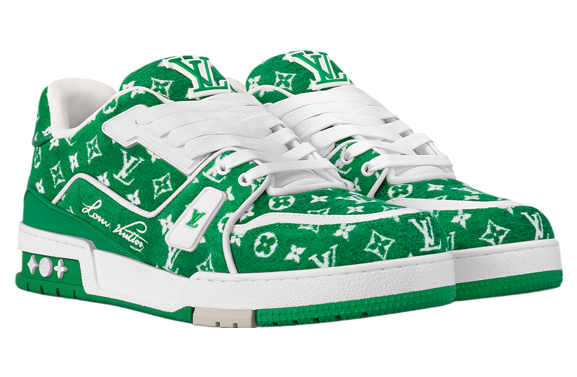 Louis Vuitton LV Trainer Green Monogram Textile