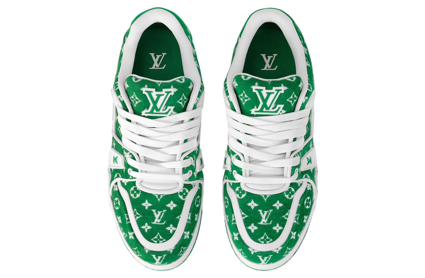 Louis Vuitton LV Trainer Green Monogram Textile