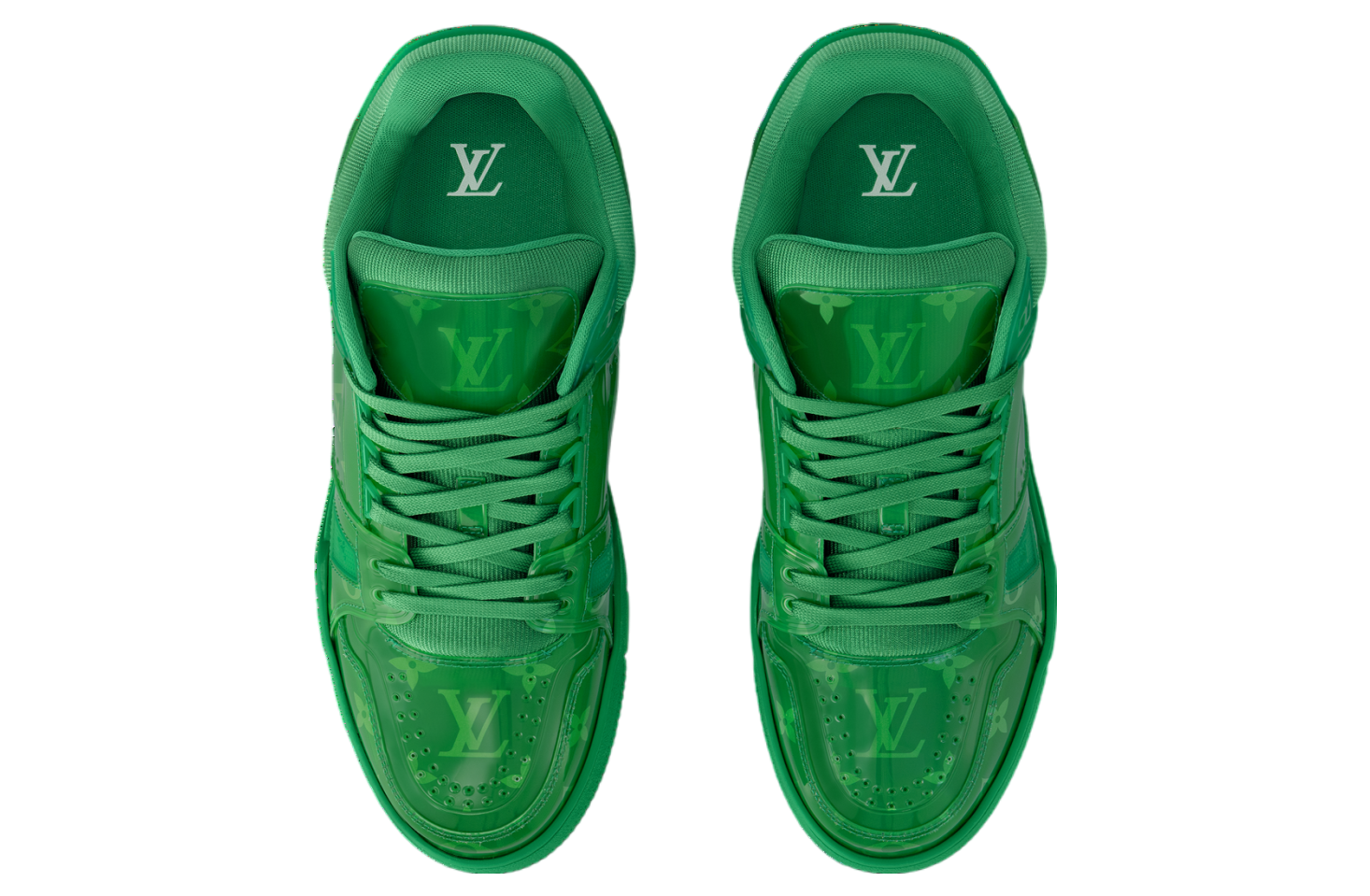 Louis Vuitton LV Trainer Green / Translucent Printed - Feb
