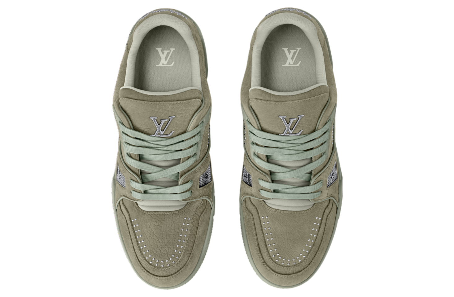 Louis Vuitton LV Trainer Green with Grained nubuck buffalo leather