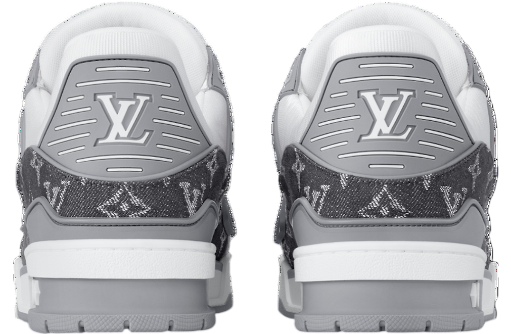 Louis Vuitton LV Trainer Grey Monogram Denim / White