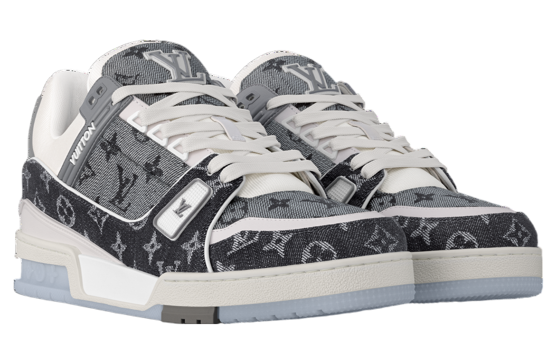 Louis Vuitton LV Trainer Grey / White (Monogram Denim)