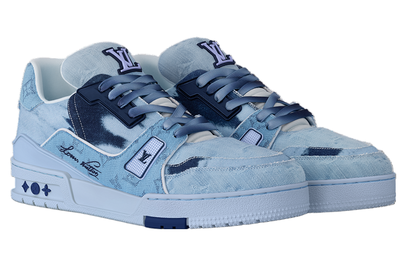 Louis Vuitton LV Trainer Light Blue Monogram Denim