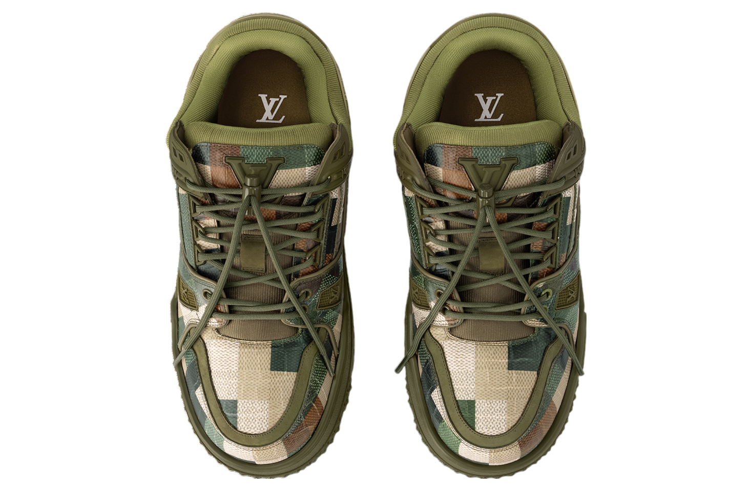 Louis Vuitton LV Trainer Maxi Khaki Damoflage