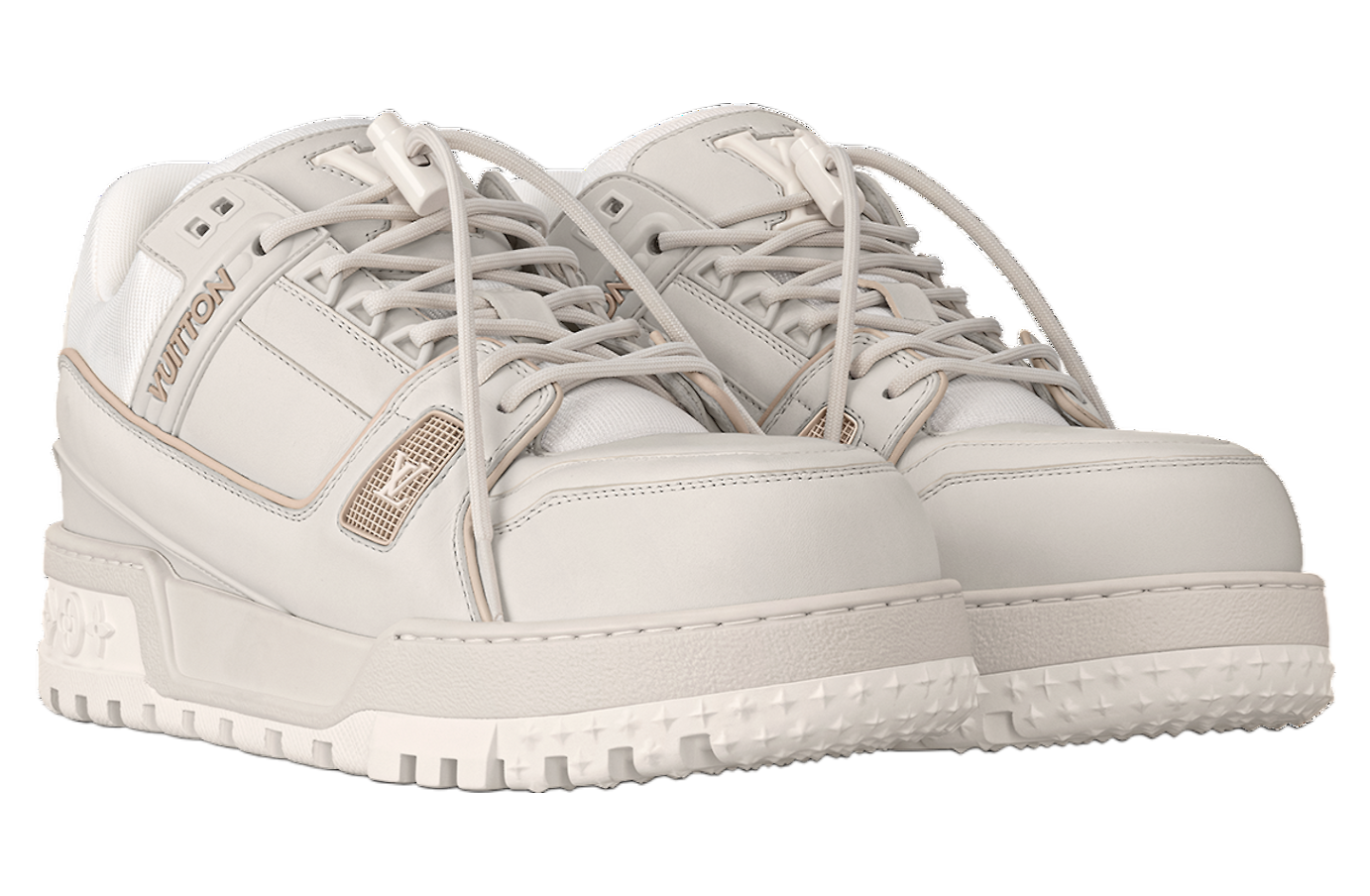 Louis Vuitton LV Trainer Maxi White Technical laces with stopper