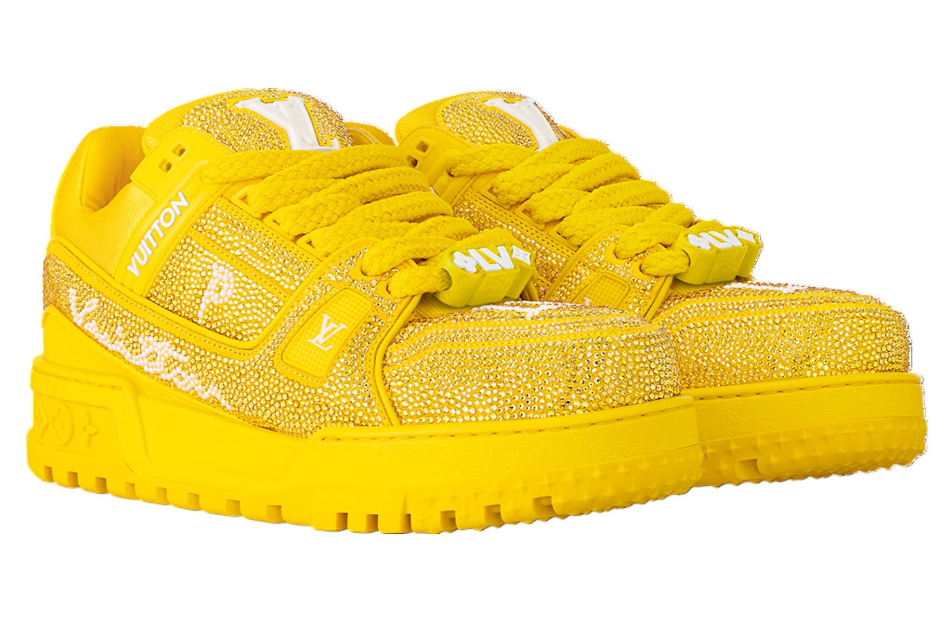 Louis Vuitton LV Trainer Maxi Yellow Swarovski