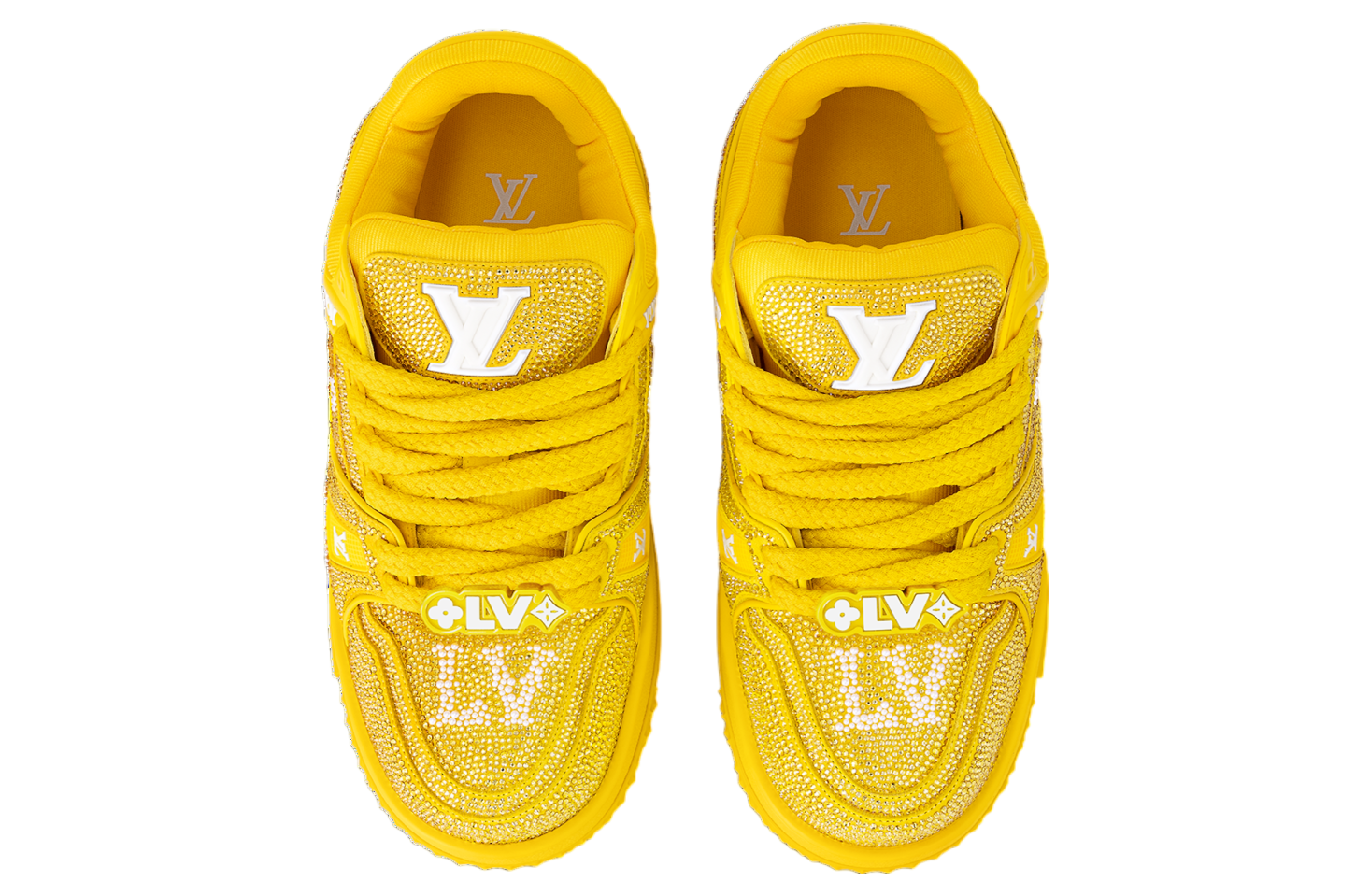 Louis Vuitton LV Trainer Maxi Yellow Swarovski