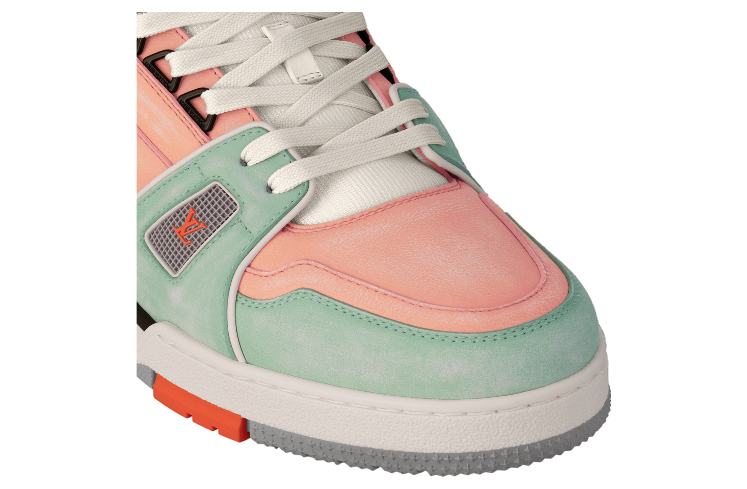 Louis Vuitton LV Trainer Orange Teal Vintage