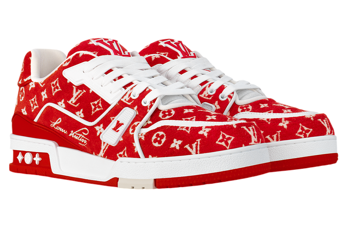 Louis Vuitton LV Trainer Red Monogram Textile