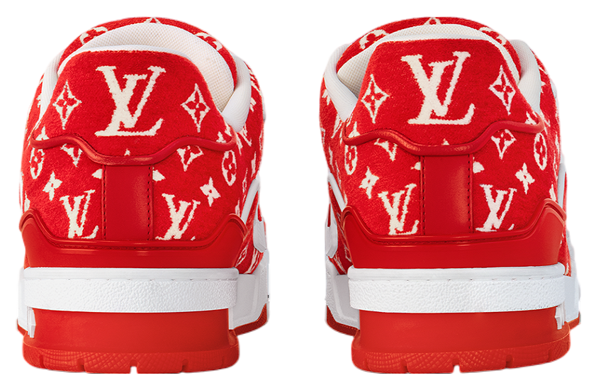 Louis Vuitton LV Trainer Red Monogram Textile