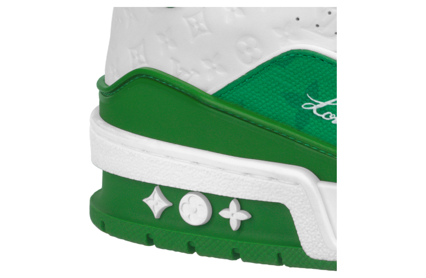 Louis Vuitton LV Trainer White /  Green  #54