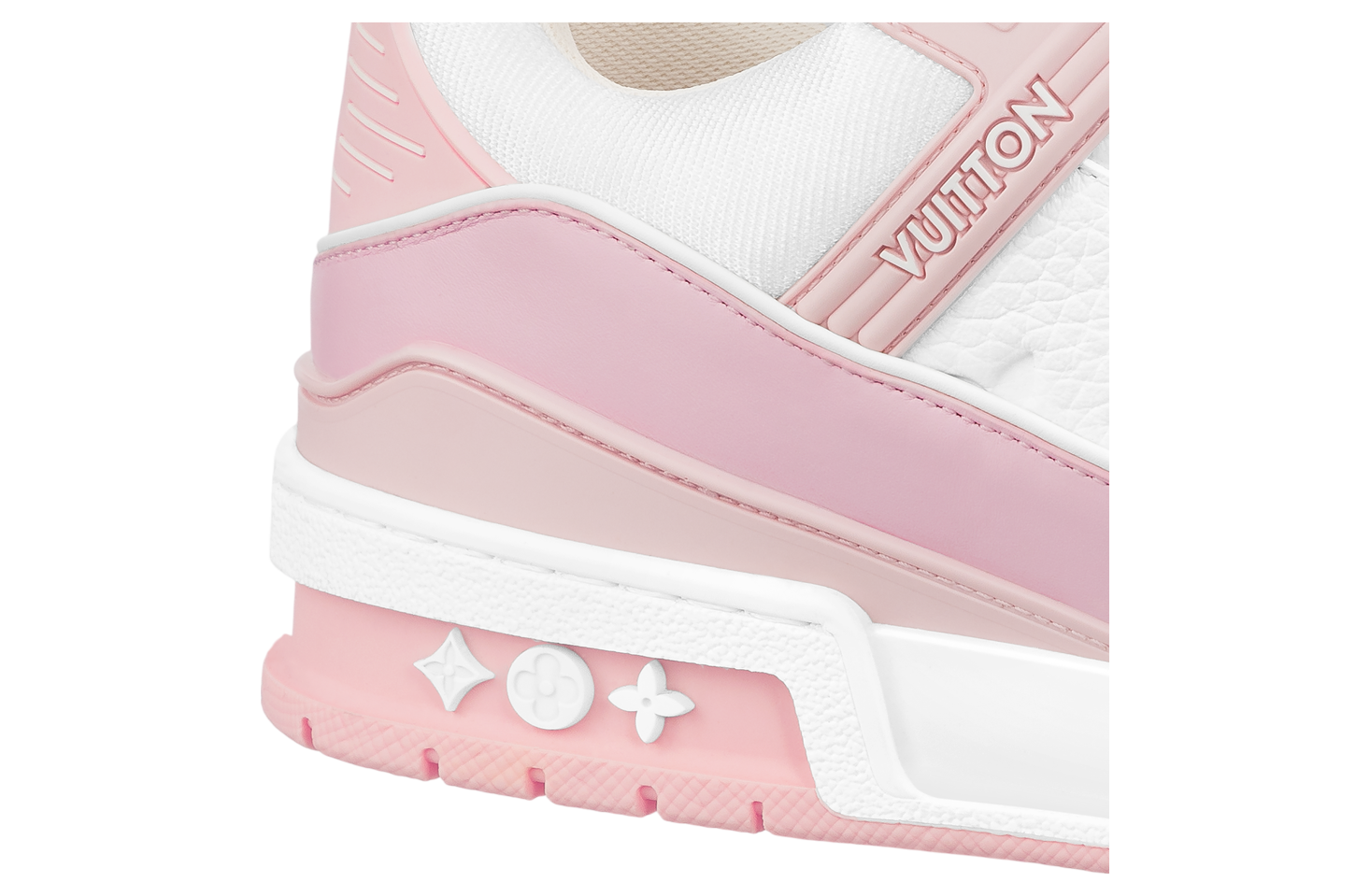 Louis Vuitton LV Trainer White / Light Pink Embossed