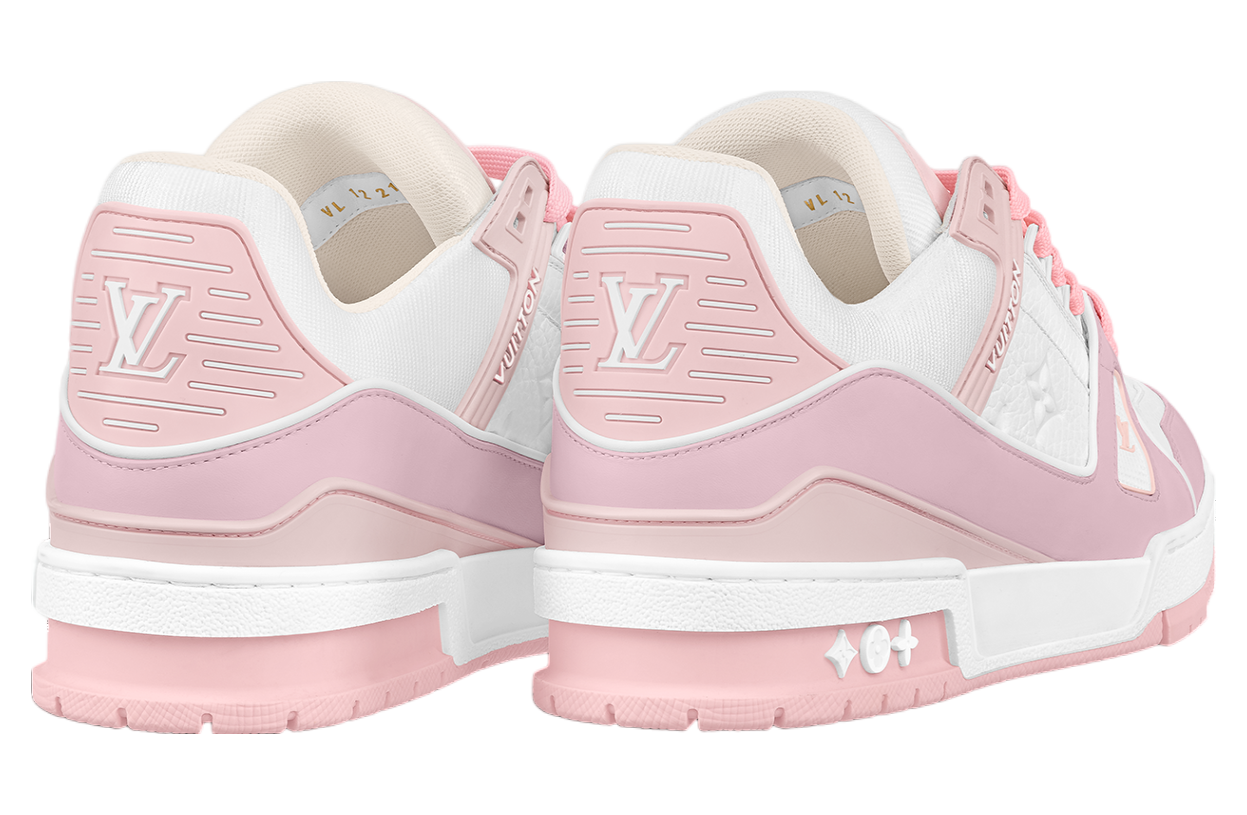 Louis Vuitton LV Trainer White / Light Pink Embossed