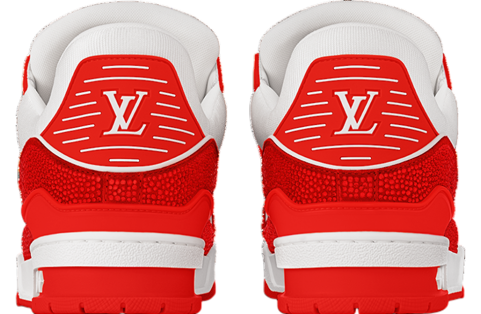 Louis Vuitton LV Trainer White / Red Crystals