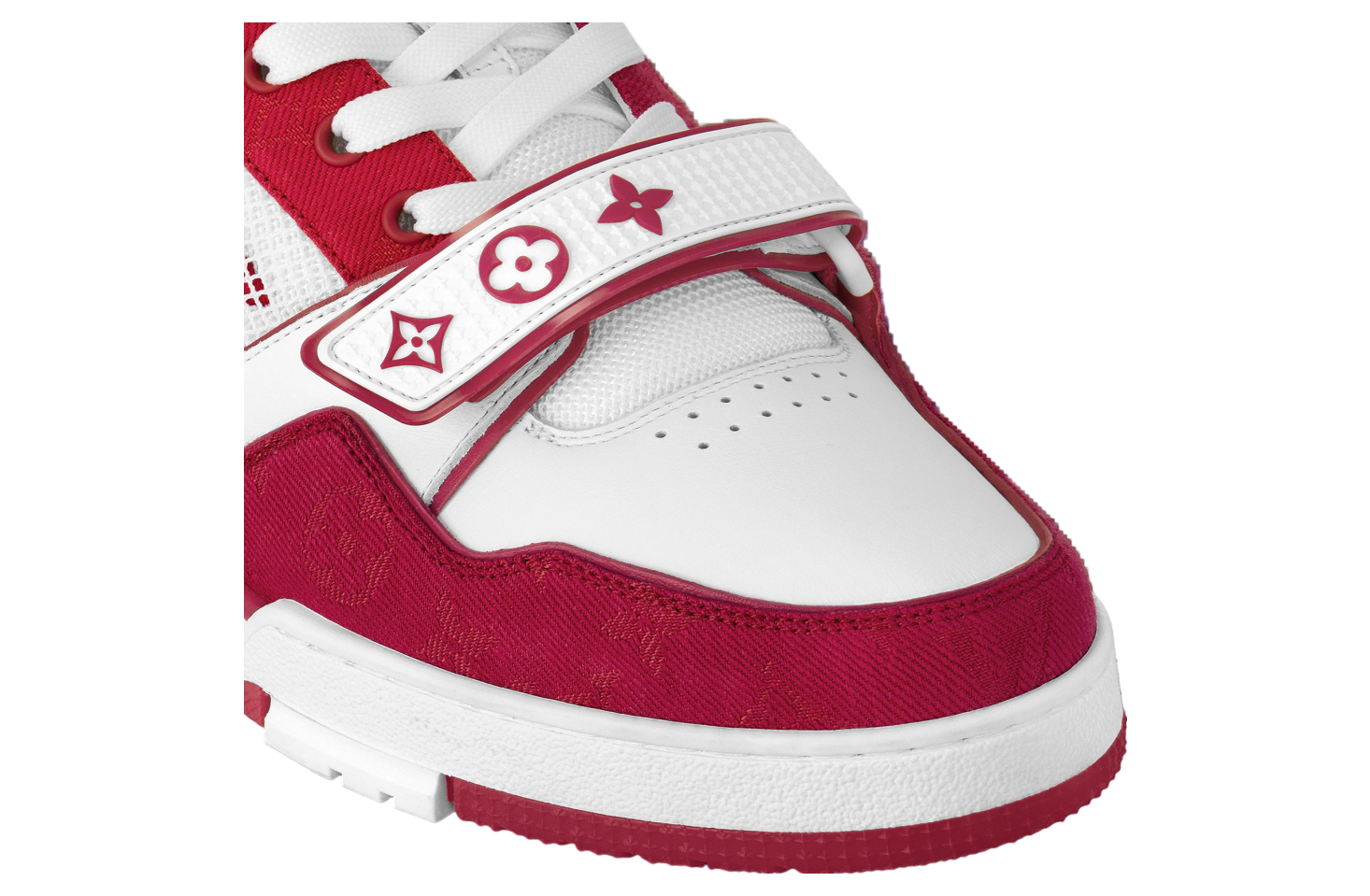 Louis Vuitton LV Trainer White / Red (Monogram Denim)