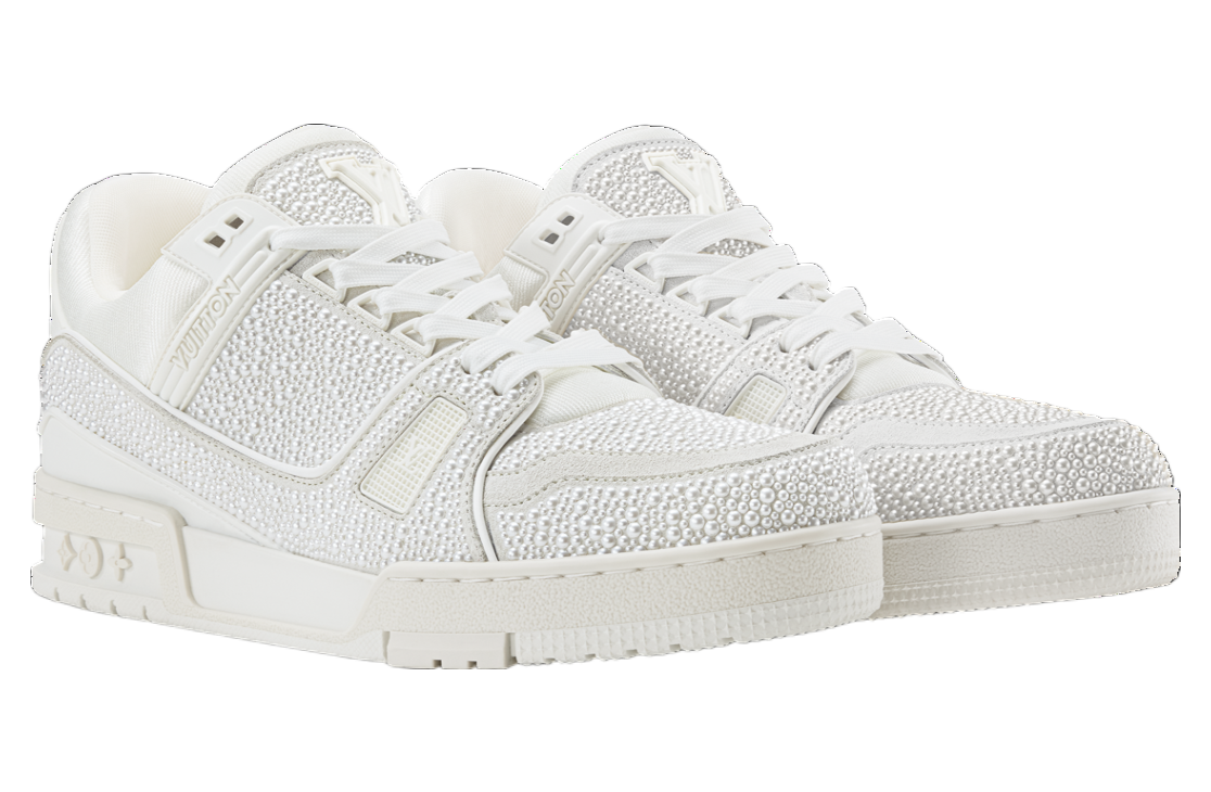 Louis Vuitton LV Trainer White / White / Swarovski™ Pearls
