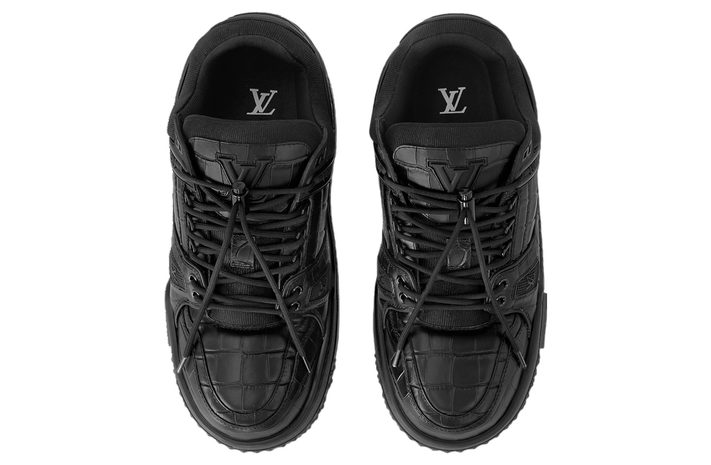 Louis Vuitton x Pharrell Williams LV Trainer Maxi Black / Alligator Print