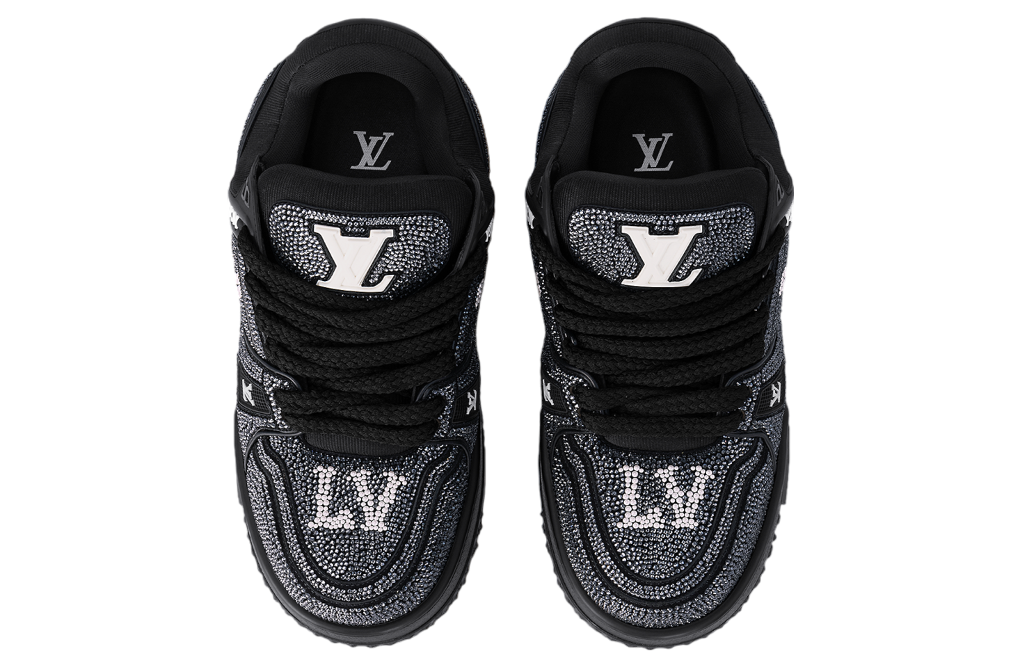 Louis Vuitton x Pharrell Williams LV Trainer Maxi Black / Swarovski