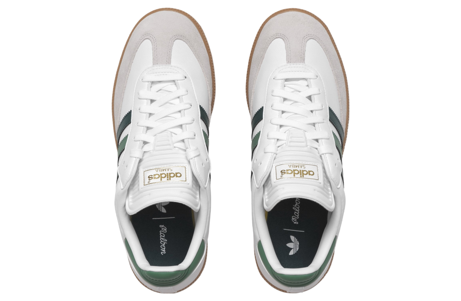 Malbon x Adidas Samba Golf White / Core Green