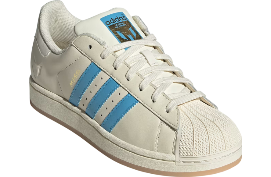 Messi X Adidas Superstar Cream White / Semi Blue Burst