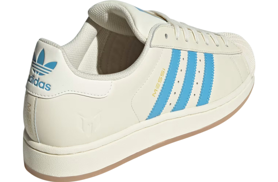 Messi X Adidas Superstar Cream White / Semi Blue Burst