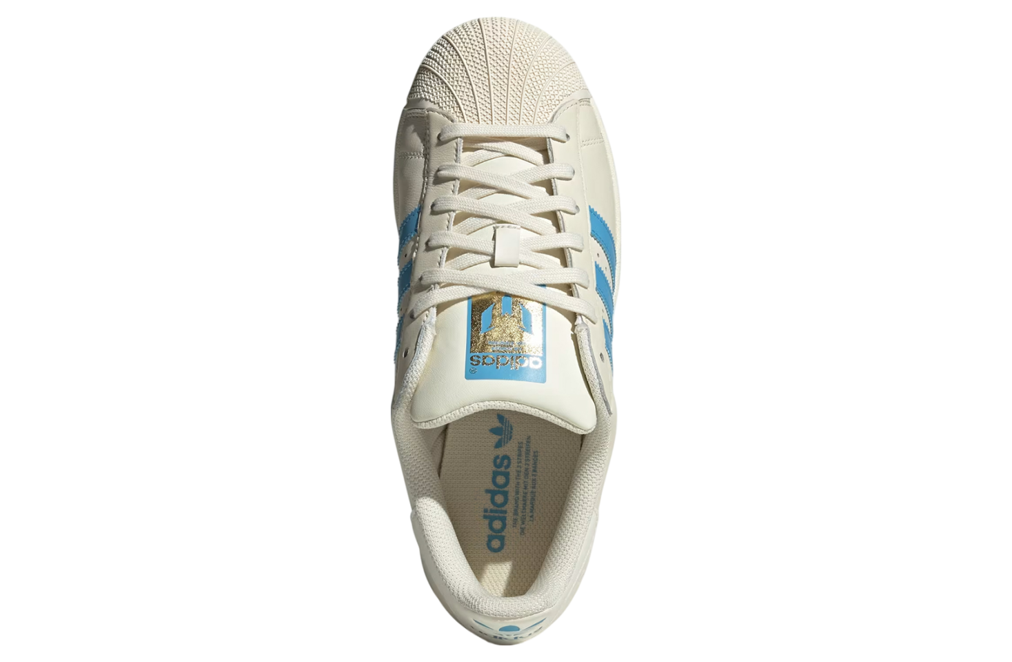 Messi X Adidas Superstar Cream White / Semi Blue Burst
