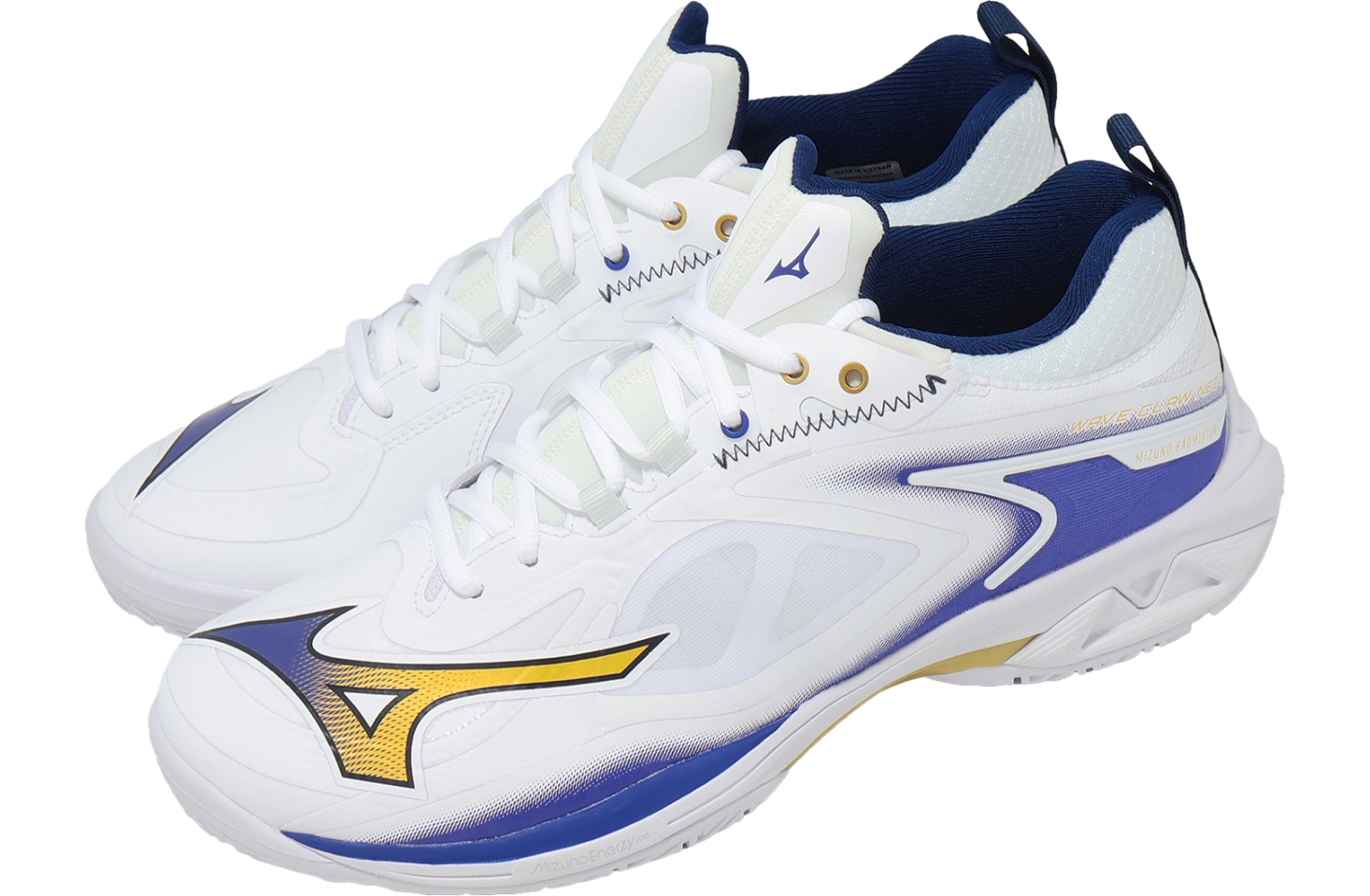 Mizuno Wave Claw Neo 3 Wide White / Blue / Golden