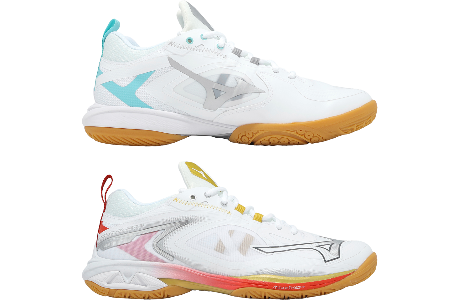Mizuno Wave Claw Neo 3 Wide White / Blue / Red