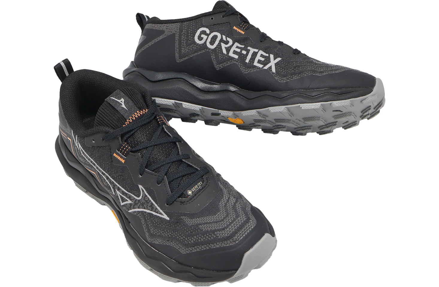 Mizuno Wave Daichi 9 GTX Black / Grey / Orange - Jan 2026