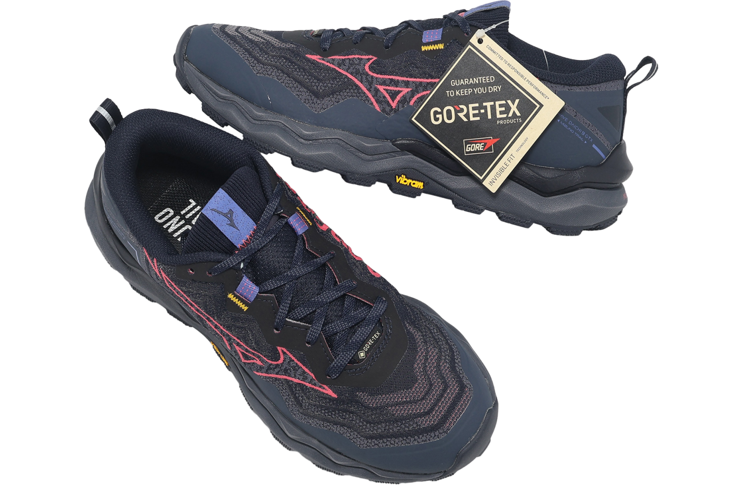 Mizuno Wave Daichi 9 GTX WMNS Navy / Red - Jun 2025 - J1GK255671