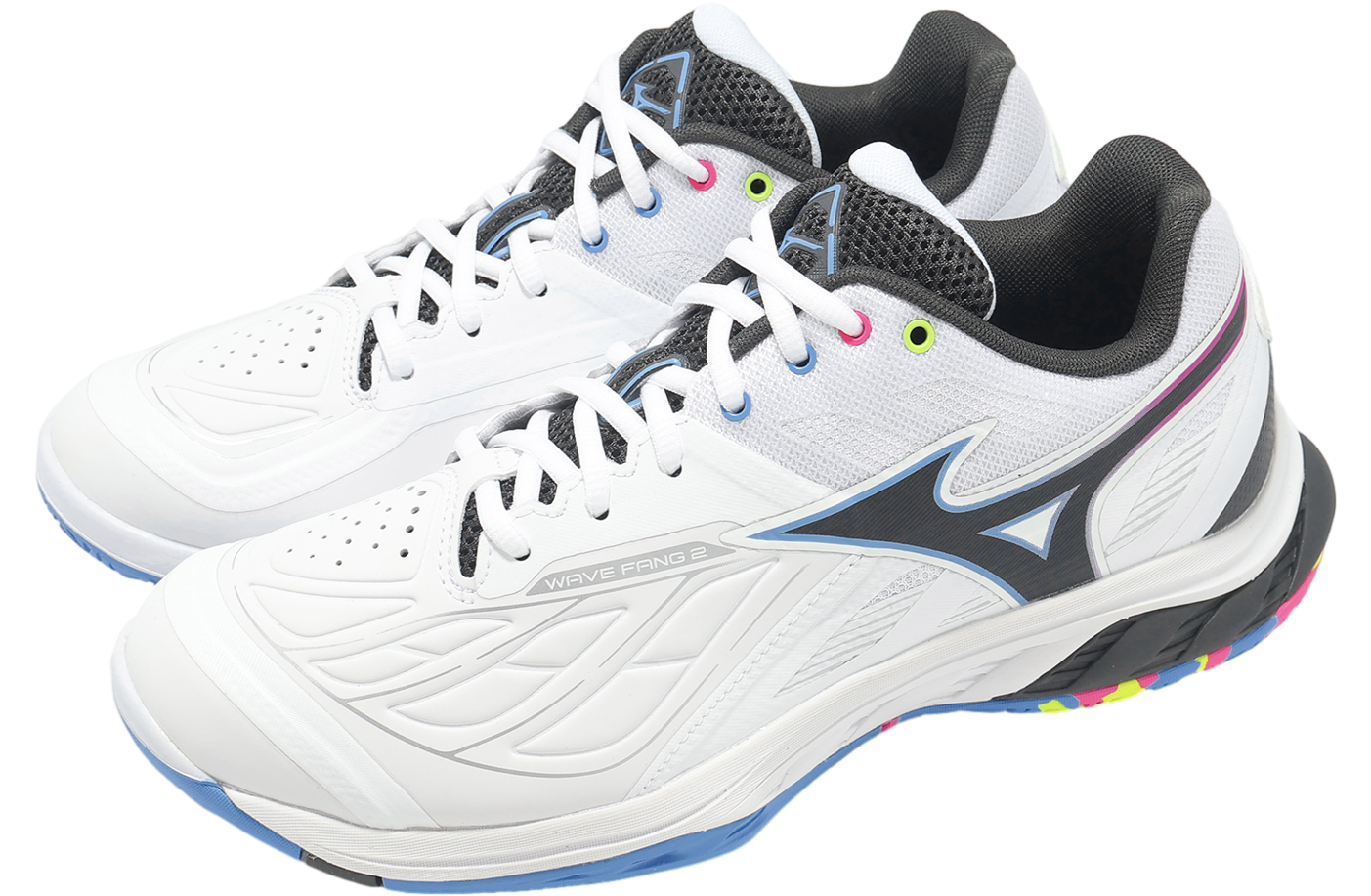 ふわふわ Mizuno Wave Fang 2 Wide White / Pink - Aug 2025 - 71GA231340