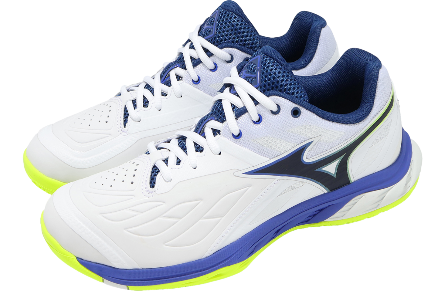 Mizuno Wave Fang 2 Wide White / Blue / Green