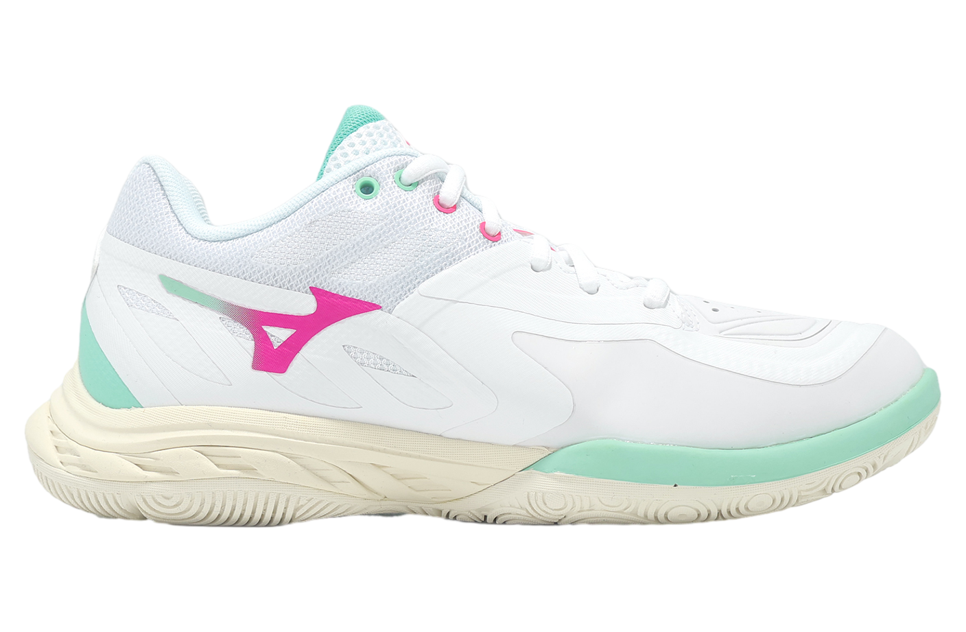 みとん Mizuno Wave Fang 2 Wide White / Pink - Aug 2025 - 71GA231340