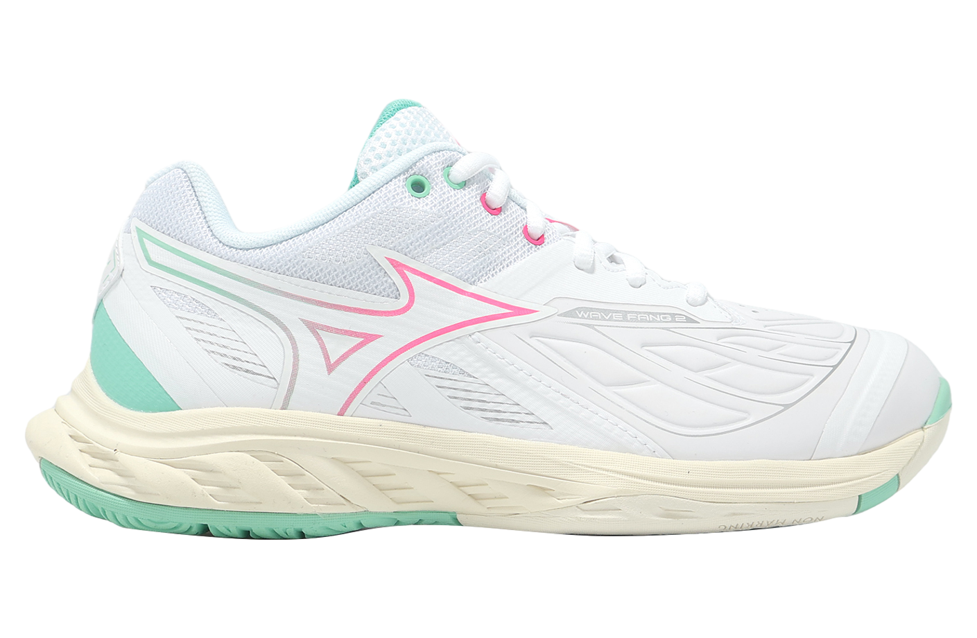 Mizuno Wave Fang 2 Wide White / Pink - Aug 2025 - 71GA231340