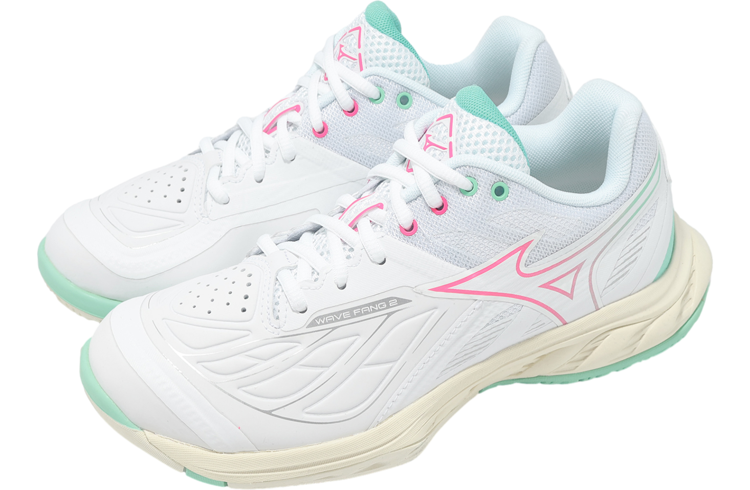 みとん Mizuno Wave Fang 2 Wide White / Pink - Aug 2025 - 71GA231340