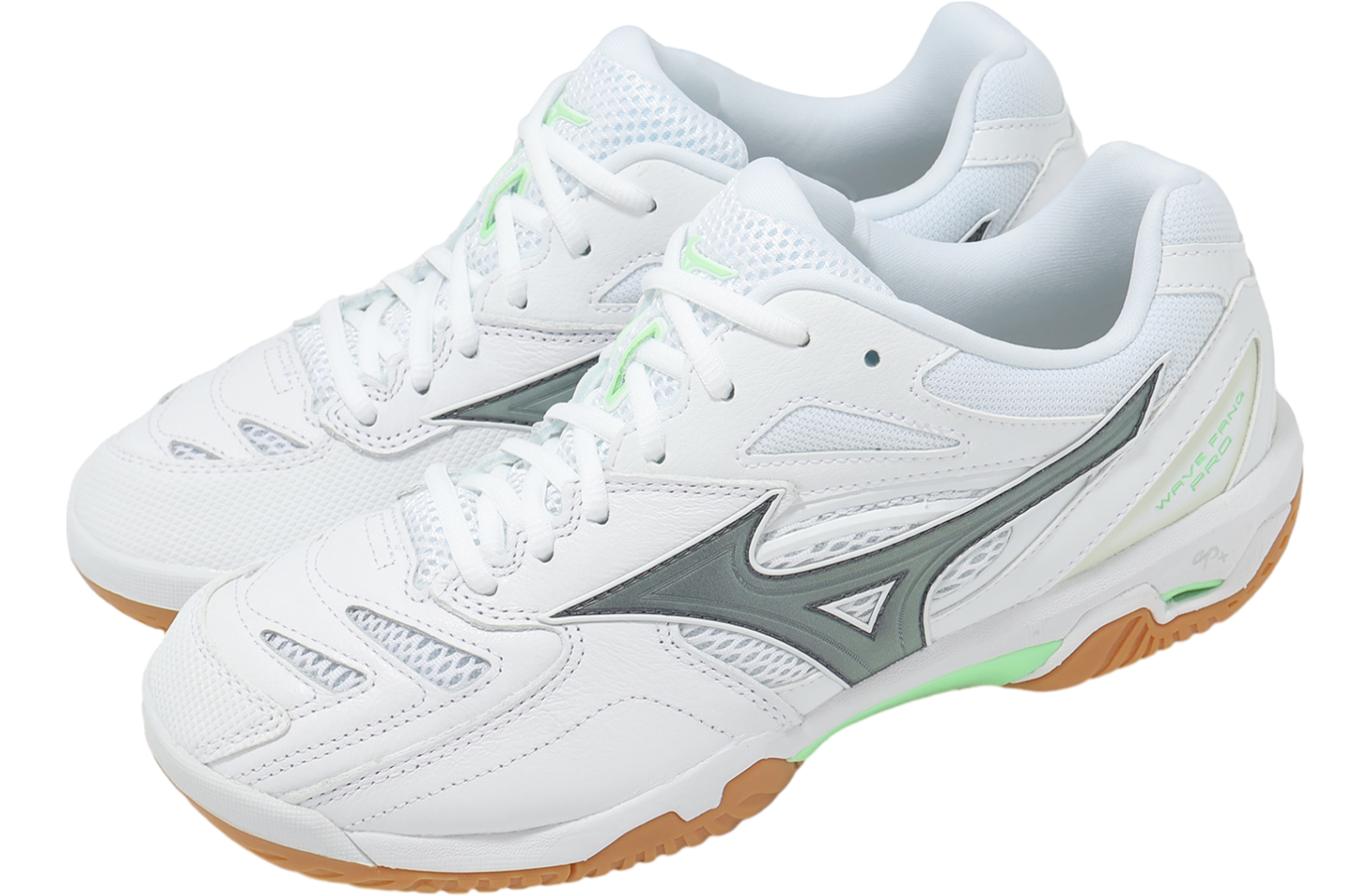 Mizuno Wave Fang Pro White / Green - Jan 2025 - 71GA210071
