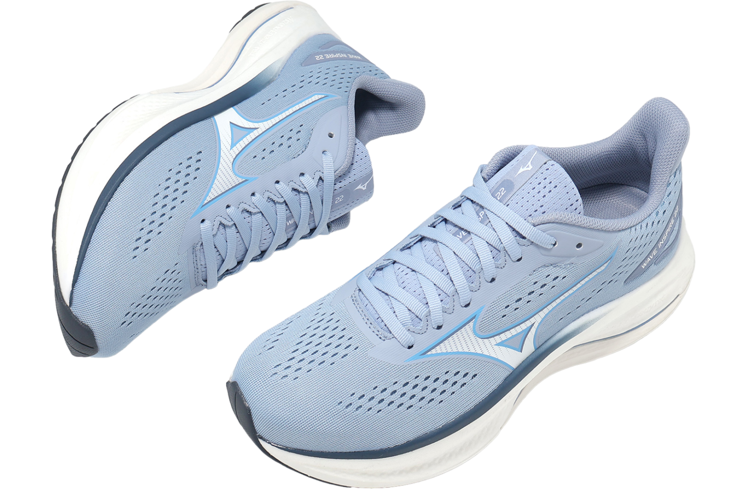 Mizuno Wave Inspire 22 Men\'s Shoes - Gray-Blue *EUC* 1X size 10.5 Mizuno Wave Inspire 22 Men main image 2