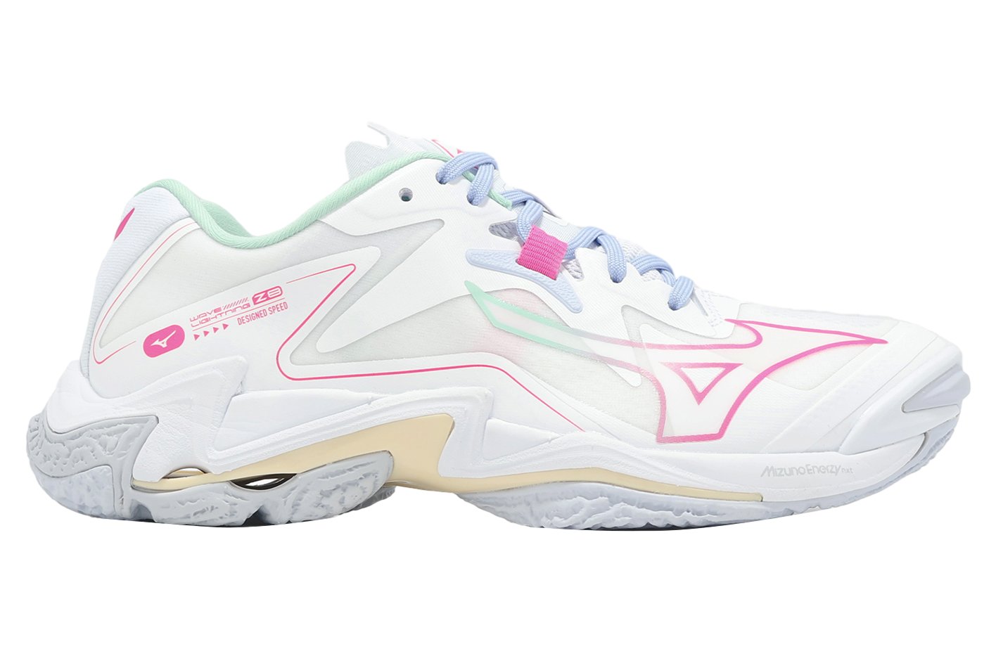 MIZUNO - 【ヒデト】 Mizuno Lightning Star Z4 JR. Pink/White Big Kids Volleyball