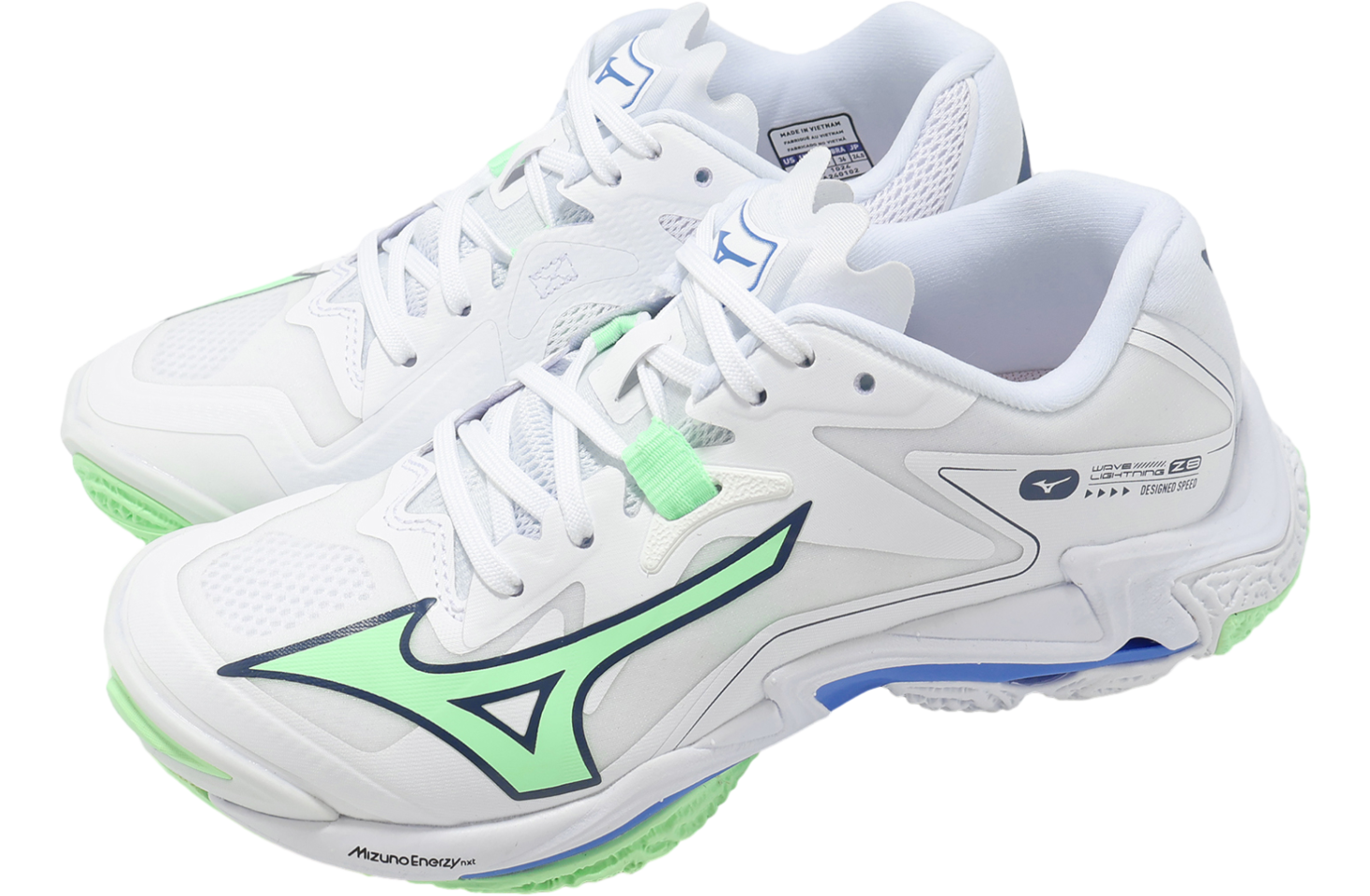 ヨウイチ② Mizuno Wave Lightning Z8 Wide White / Green - Jan 2025