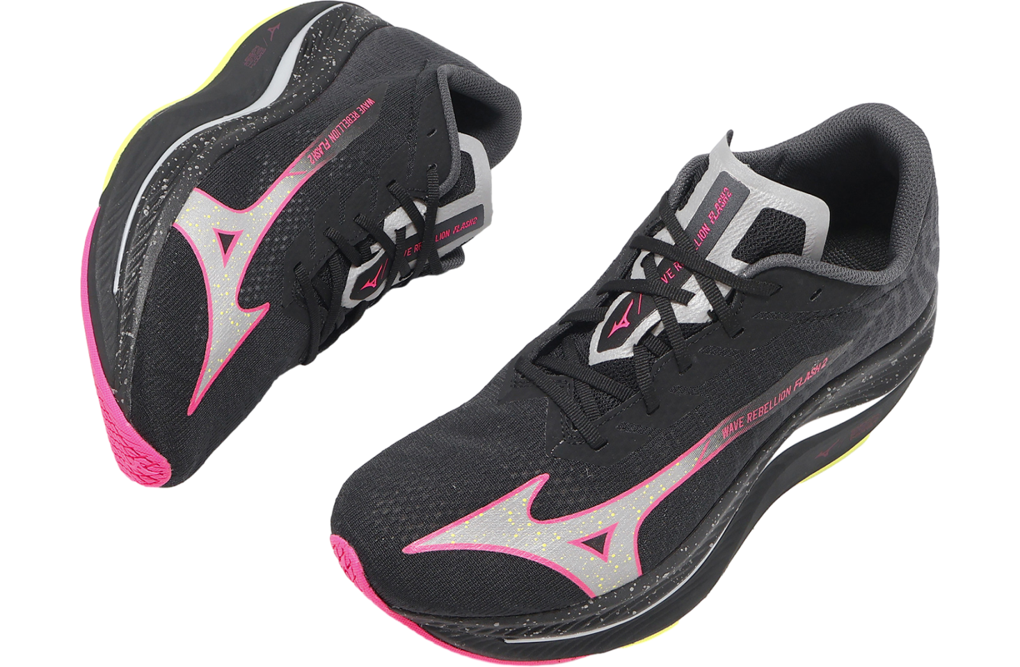 Mizuno Wave Rebellion FLASH2 ブラック/ピンク Mizuno Wave
